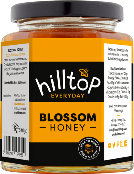 HILLTOP Blossom Honey 340g (Pack of 4)