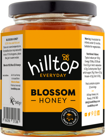 HILLTOP Blossom Honey 340g (Pack of 4)