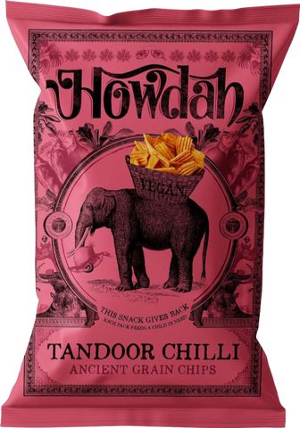 HOWDAH Tandoor Chilli Ancient Grain Chips 130g (Pack of 6)