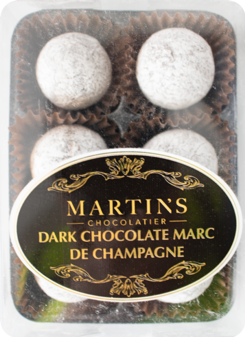 MARTIN'S CHOCOLATIER Dark Champagne Truffles 84g (Pack of 6)