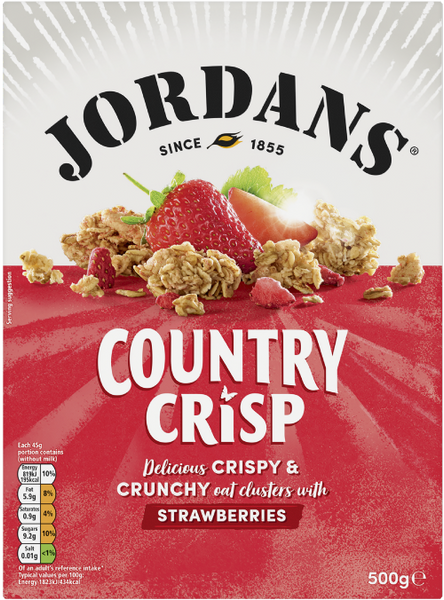 JORDANS Country Crisp with Strawberries 500g (Pack of 6)