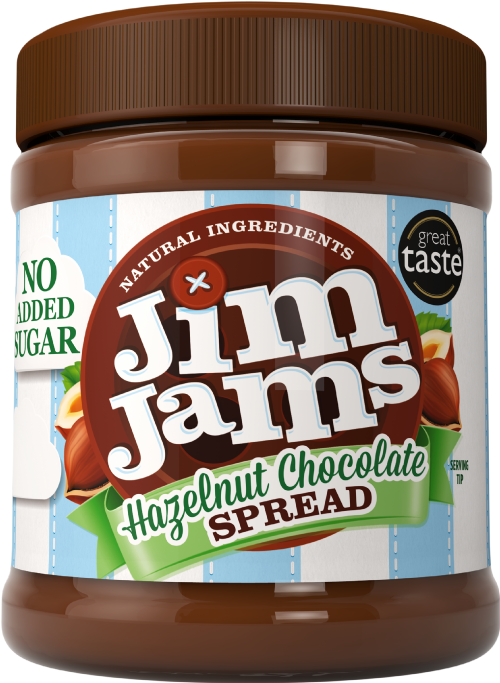 JIM JAMS Hazelnut Chocolate Spread 350g (Pack of 6)