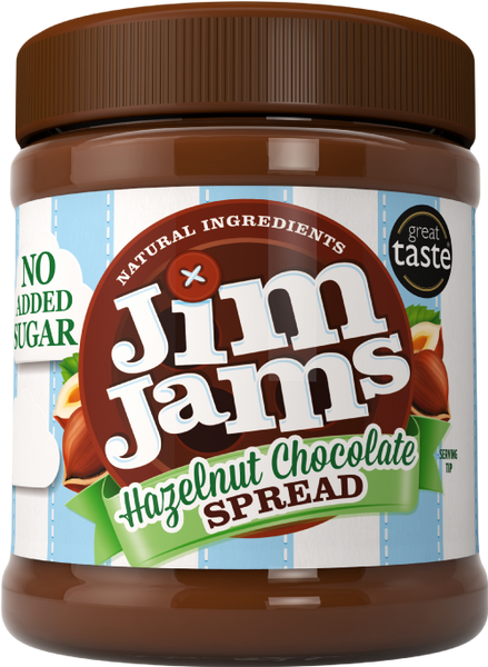 JIM JAMS Hazelnut Chocolate Spread 350g (Pack of 6)