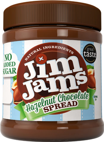 JIM JAMS Hazelnut Chocolate Spread 350g (Pack of 6)