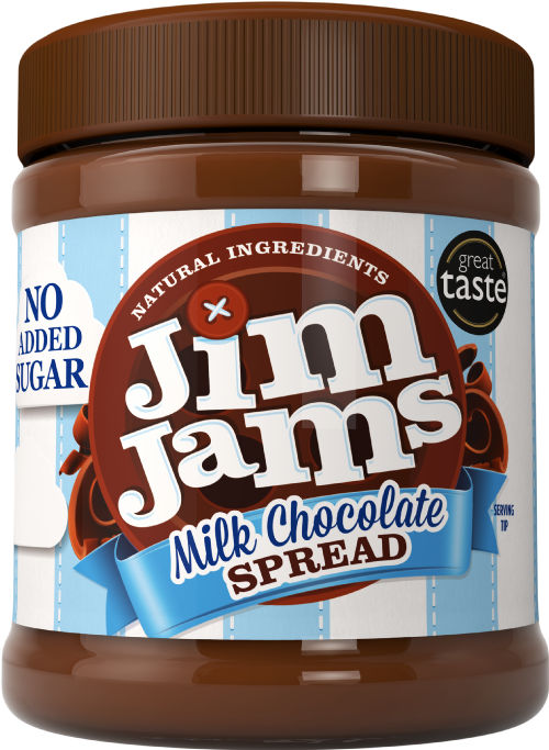 JIM JAMS Milk Chocolate Spread 350g (Pack of 6)