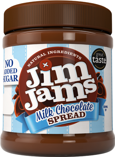 JIM JAMS Milk Chocolate Spread 350g (Pack of 6)