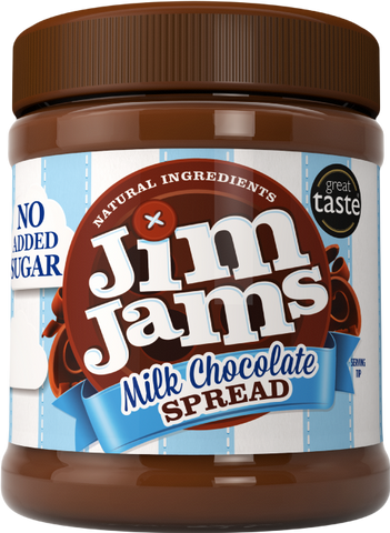 JIM JAMS Milk Chocolate Spread 350g (Pack of 6)