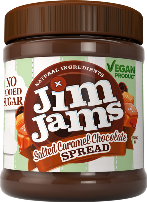 JIM JAMS Salted Caramel Chocolate Spread 330g (Pack of 6)