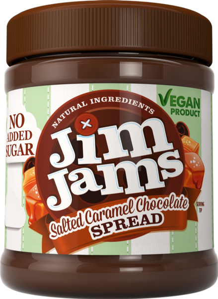 JIM JAMS Salted Caramel Chocolate Spread 330g (Pack of 6)