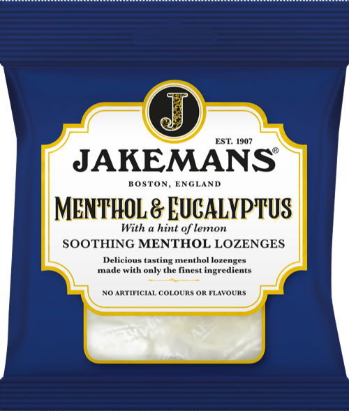 JAKEMANS Menthol & Eucalyptus Lozenges 73g (Pack of 12)