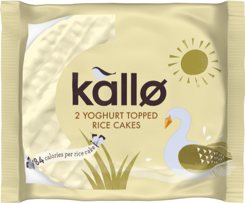 KALLO Yoghurt Topped Rice Cakes Twin Pack 33g (Pack of 30)