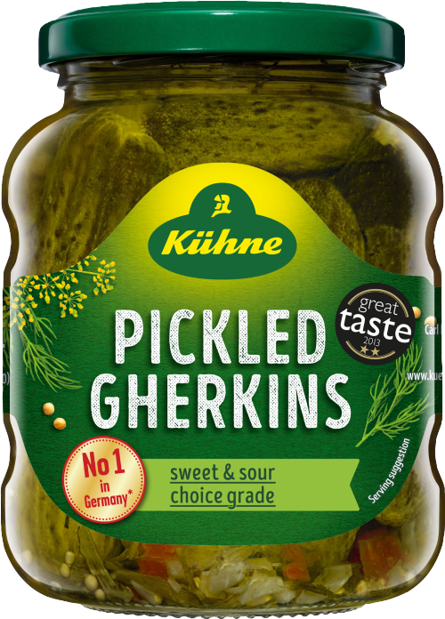 KUHNE Pickled Gherkins 330g (Pack of 6)