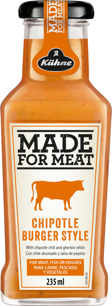 KUHNE Made for Meat - Chipotle Burger Style Sauce 235ml (Pack of 8)