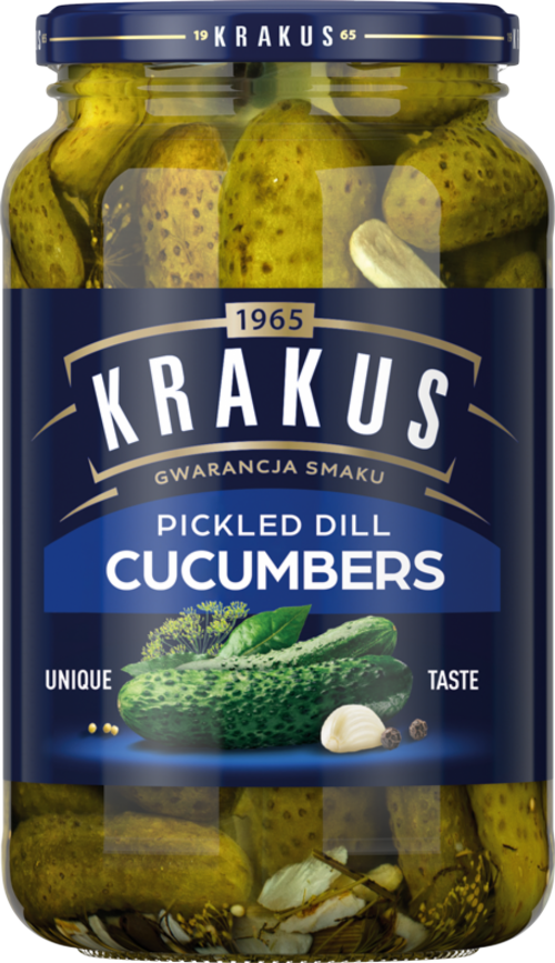 KRAKUS Pickled Dill Cucumbers 920g (Pack of 6)