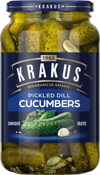 KRAKUS Pickled Dill Cucumbers 920g (Pack of 6)