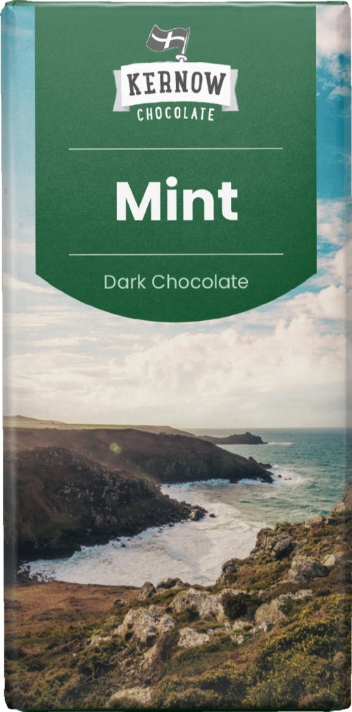 KERNOW Mint Dark Chocolate Bar 100g (Pack of 20)