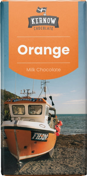 KERNOW Orange Milk Chocolate Bar 100g (Pack of 20)