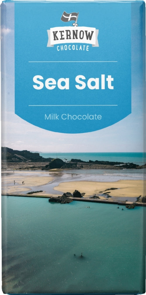 KERNOW Sea Salt Milk Chocolate Bar 100g (Pack of 20)