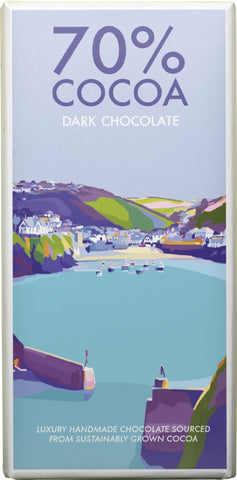 KERNOW Becky Bettesworth 70% Cocoa Dark Chocolate Bar 100g (Pack of 20)