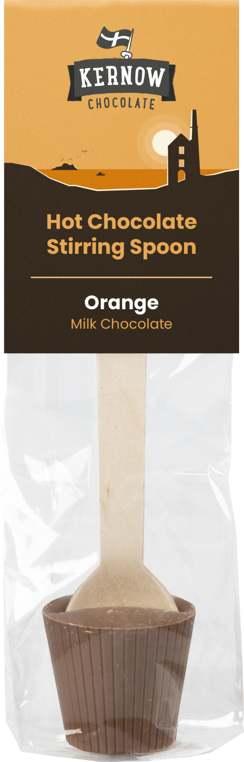 KERNOW Hot Chocolate Stirring Spoon - Orange 37g (Pack of 20)