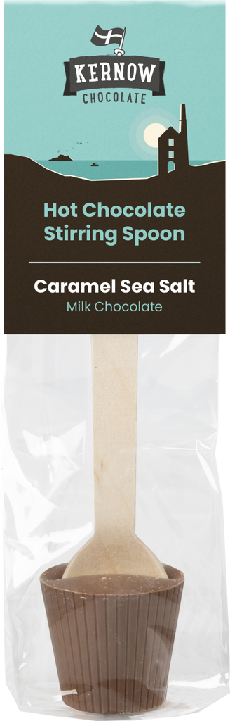 KERNOW Hot Chocolate Stirring Spoon - Caramel Sea Salt 37g (Pack of 20)