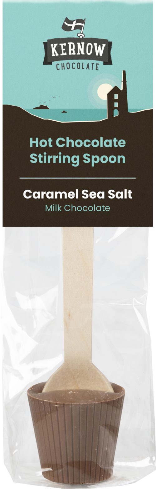 KERNOW Hot Chocolate Stirring Spoon - Caramel Sea Salt 37g (Pack of 20)