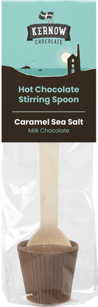 KERNOW Hot Chocolate Stirring Spoon - Caramel Sea Salt 37g (Pack of 20)