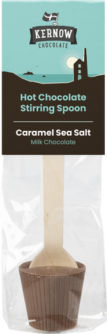 KERNOW Hot Chocolate Stirring Spoon - Caramel Sea Salt 37g (Pack of 20)