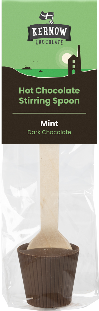 KERNOW Hot Chocolate Stirring Spoon - Dark Mint 37g (Pack of 20)