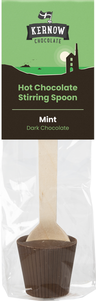 KERNOW Hot Chocolate Stirring Spoon - Dark Mint 37g (Pack of 20)