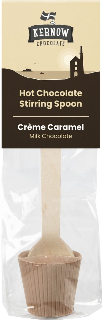 KERNOW Hot Chocolate Stirring Spoon - Creme Caramel 37g (Pack of 20)