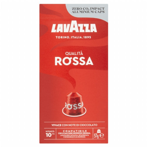 LAVAZZA Qualita Rossa Nespresso Compatible Capsules 57g (Pack of 10)