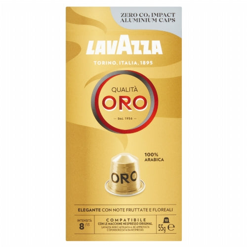 LAVAZZA Qualita Oro Nespresso Compatible Capsules 55g (Pack of 10)