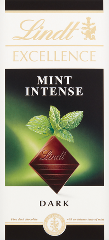 LINDT Excellence Dark Mint Intense Bar 100g (Pack of 20)