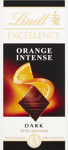 LINDT Excellence Orange Intense Bar 100g (Pack of 20)