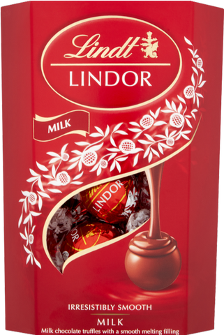 LINDT Lindor Milk Cornet 200g (Pack of 8)