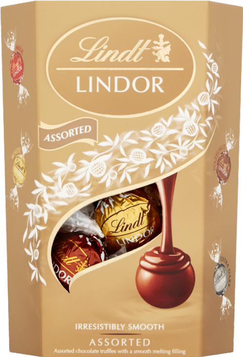 LINDT Lindor Assorted Cornet 200g (Pack of 8)