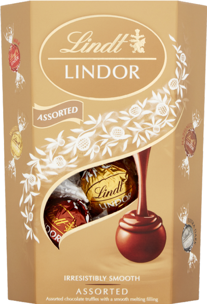 LINDT Lindor Assorted Cornet 200g (Pack of 8)