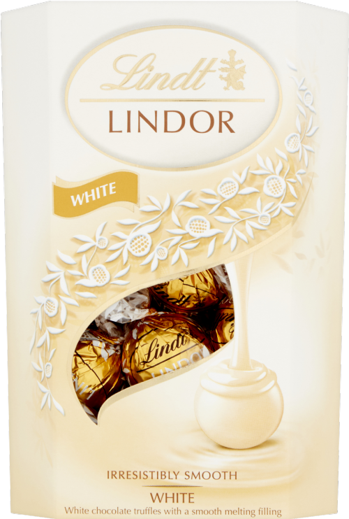 LINDT Lindor White Cornet 200g (Pack of 8)