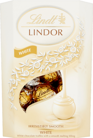 LINDT Lindor White Cornet 200g (Pack of 8)