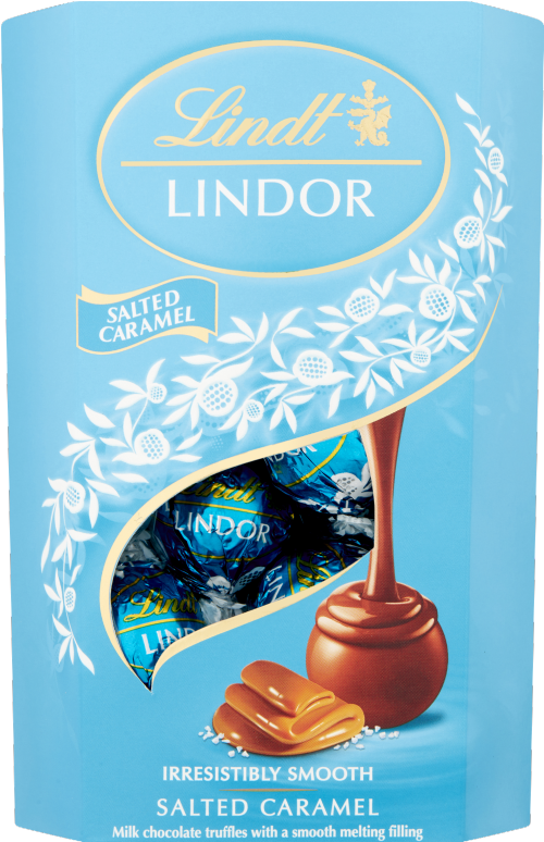 LINDT Lindor Salted Caramel Cornet 200g (Pack of 8)