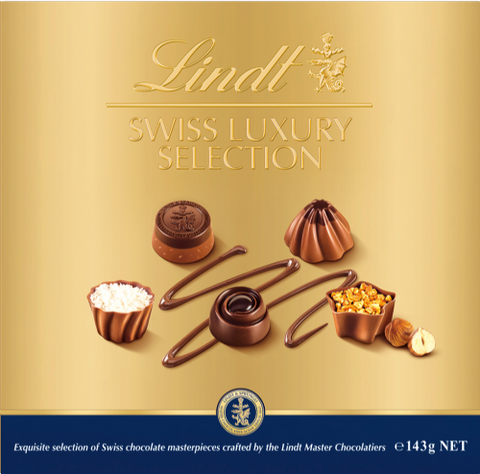 LINDT Swiss Luxury Selection 143g (Pack of 6)