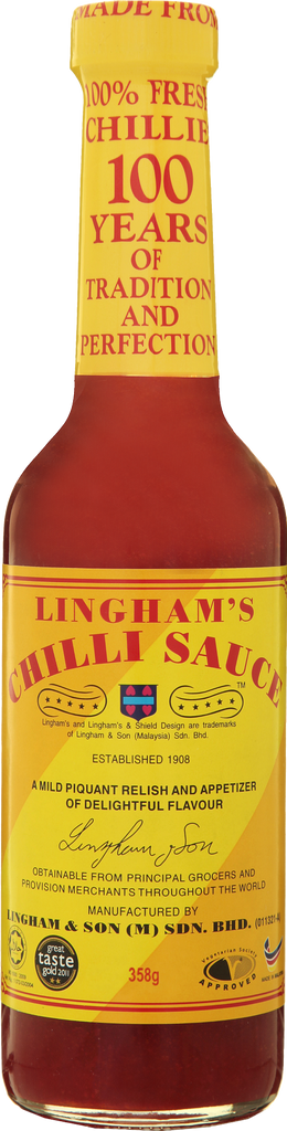 LINGHAM'S Chilli Sauce 358g (Pack of 6)