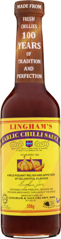 LINGHAM'S Garlic Chilli Sauce 358g (Pack of 6)