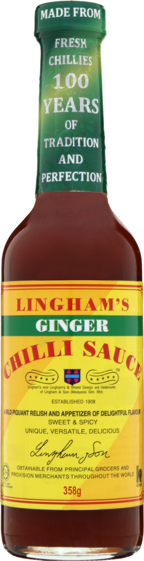 LINGHAM'S Ginger Chilli Sauce 358g (Pack of 6)