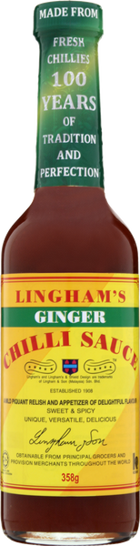 LINGHAM'S Ginger Chilli Sauce 358g (Pack of 6)