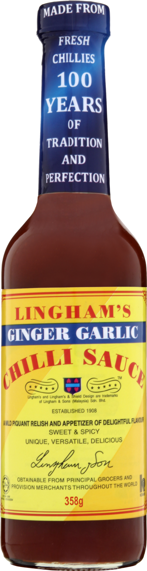 LINGHAM'S Ginger Garlic Chilli Sauce 358g (Pack of 6)