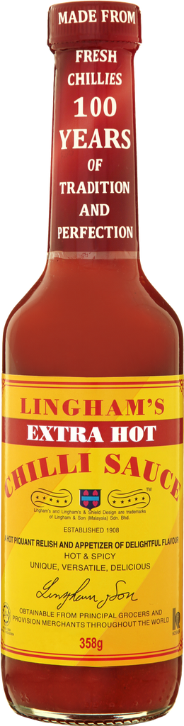 LINGHAM'S Extra Hot Chilli Sauce 358g (Pack of 6)