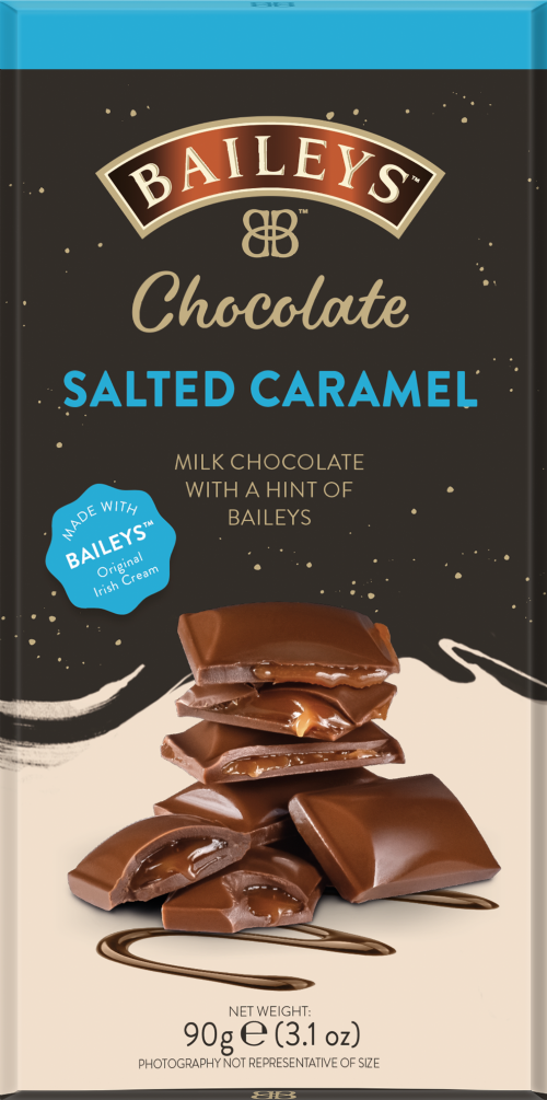 BAILEYS Salted Caramel Milk Chocolate Truffle Bar 90g (Pack of 15)