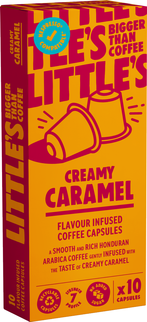 LITTLE'S Creamy Caramel Nespresso Compatible Capsules10x5.5g (Pack of 6)